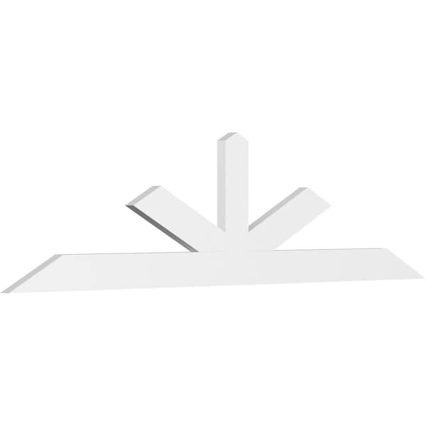 Ekena Millwork Saratoga Architectural Grade PVC Gable Bracket, 108"W x 27"H x 2"D x 6"F, 6/12 Pitch GBP108X27X0206SAR00 - main